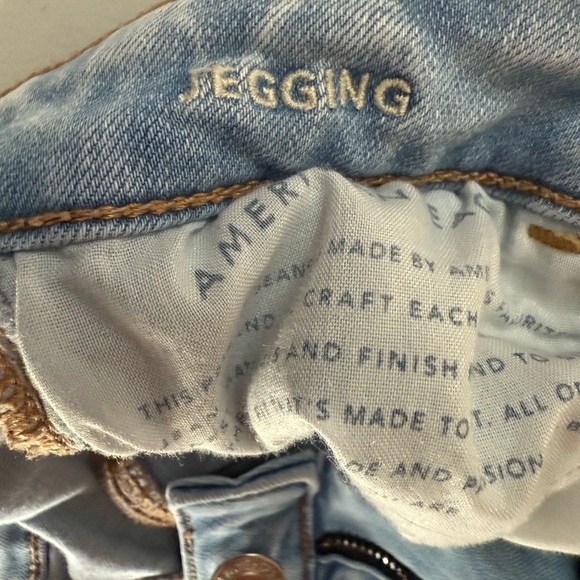 American Eagle Jegging Light Washed Distressed Women's Jeans size 2 - Picture 3 of 6